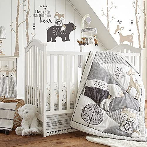 Levtex Baby Bailey Mini Crib Sábana Bajera Para Cuna, Algodó 1