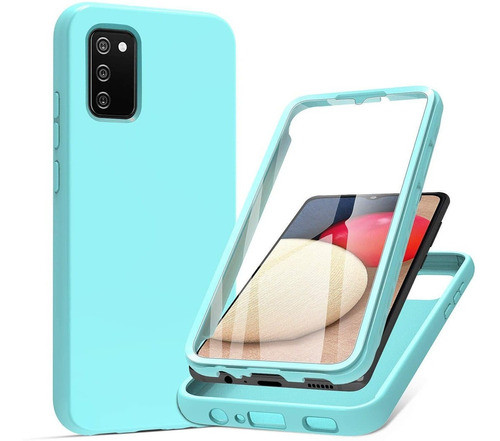 Funda Para Samsung Galaxy A02s Proteccion 360 - Menta 0