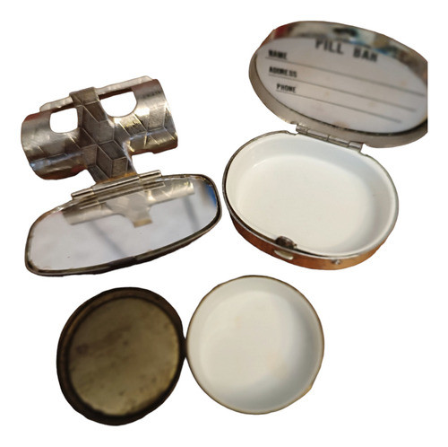 Vintage Juego Para Cartera Porta Labial Con 2 Pastilleros 1