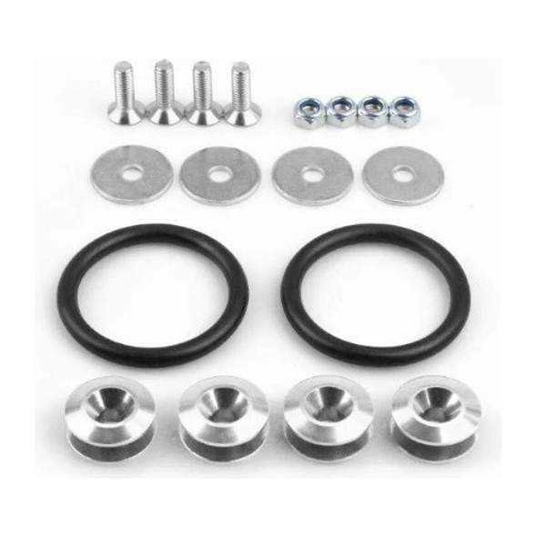 Sujeta Paragolpe C/tornillos Anonizadas Tuning Plateado 0