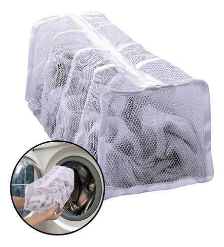 Saco Para Lavadora De Roupa Para Meias Lava Até 4 Pares 0