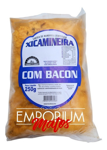 Farofa Temperada Xicamineira Bacon Embalagem 250g 7 Unidades 0