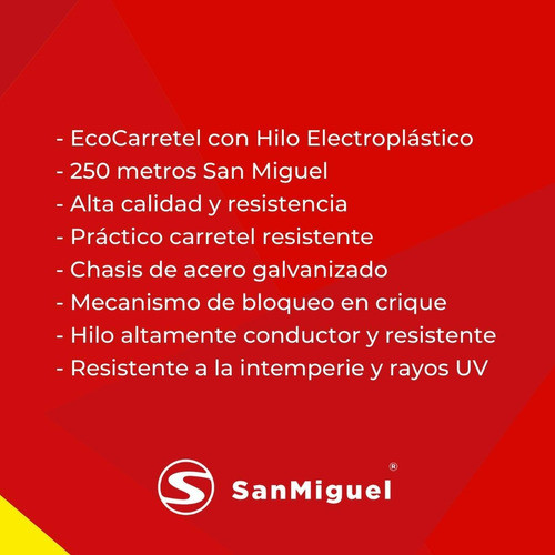 Carretel Con 250 Metros De Hilo Electroplástico San Miguel 1