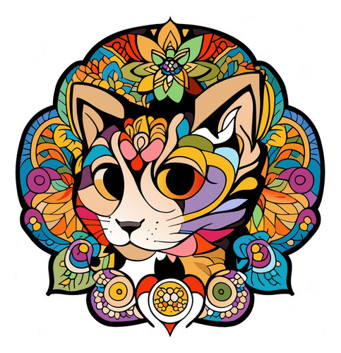 Pdf Imprimible Para Colorear: 150 Mandalas Gatos Anti Estrés 0