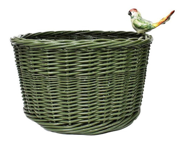 Cesto De Vime Com Pássaro Ani Rammert House 40cm 1