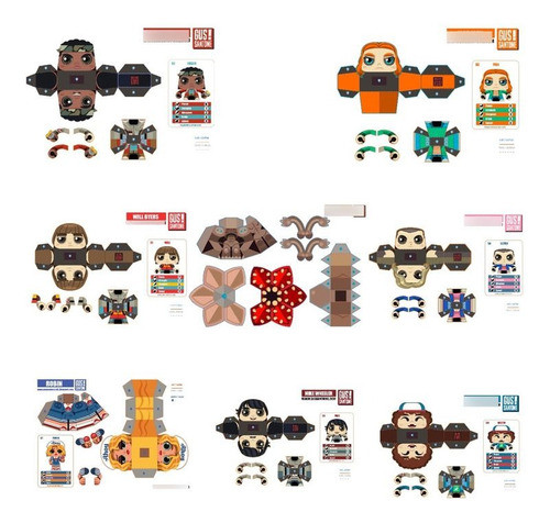 Stranger Things Funkos Papercraft 1