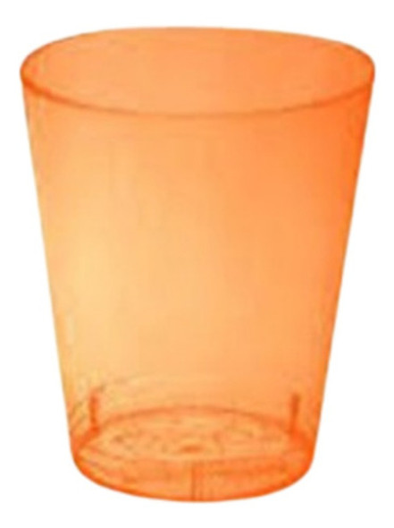 200 Unid - Mini Copo Pic 25 Ml + Colher Brigadeiro Laranja 0