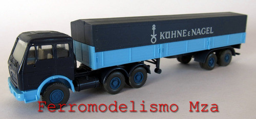 Wiking - Camión Mercedes Benz Con Semi - H0 1:87 0