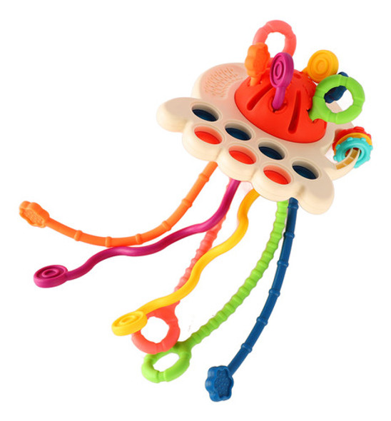 Pull String Toy Sound Vibration Ufo Shape Silicone Baby 0
