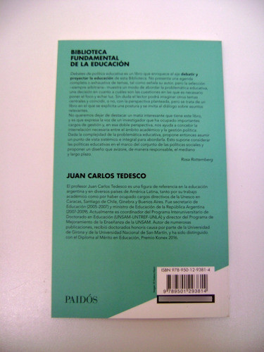 Debates De Politica Educativa Tedesco Usado Impecable Boedo 1