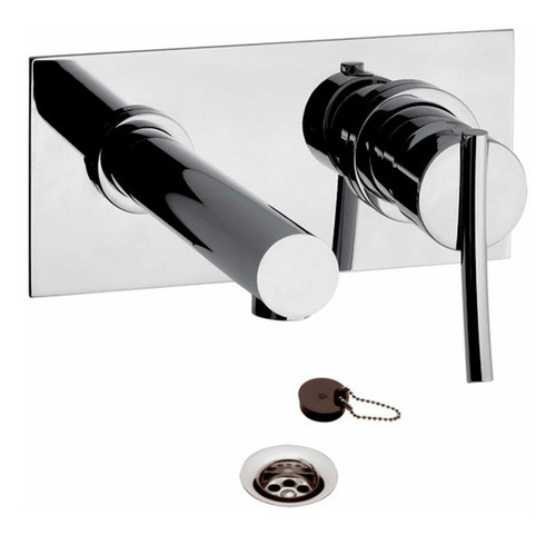 Griferia De Lavatorio De Pared Monocomando Cromo Fv 0