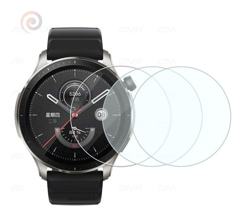 Kit 3x Película Protetora Vidro Temperado Para Amazfit Gtr 4 0