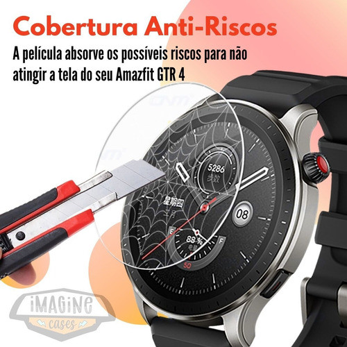 Kit 3x Película Protetora Vidro Temperado Para Amazfit Gtr 4 1