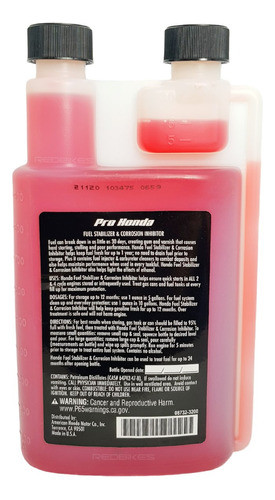 Estabilizador Combustible 946 Ml Original Honda Redbikes Ph 1