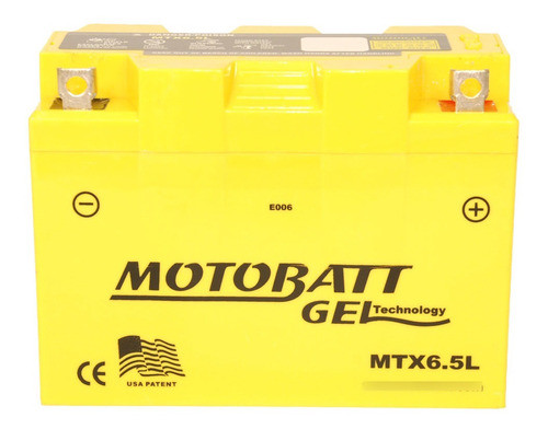 Bateria Motobatt Gel 12v 6.5 Ah Mtx6.5l Yb6.5l-b 1