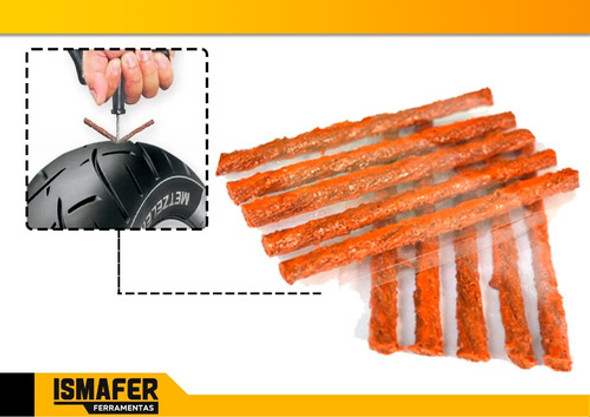 Refil Reparo Pneu Sem Câmara Macarrão Caixa Com 60 Uni Refis 1
