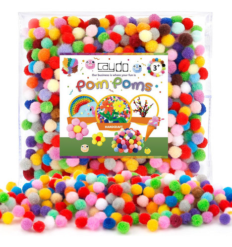 Pompoms De 1 Cm, 500 Piezas, 20 Colores Para Niños Y Decorac 0