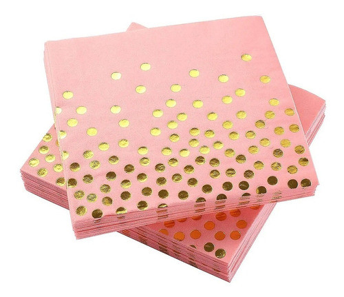 Servilletas Lunares Dorados Descartables Color X12 Michael C 0