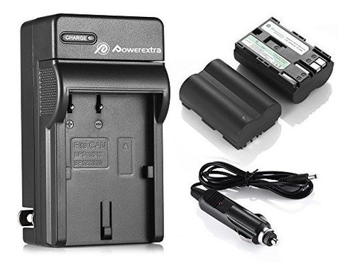 Powerextra 2 Pack Reemplazo Recargable Canon Bp-511, Bp-511a 0