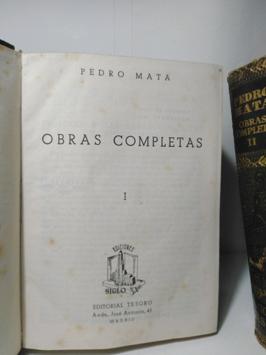 Obras Completas I Y Ii - Pedro Mata 0
