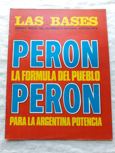 Revista Las Bases N° 60 19 Septiembre 1973 Peronismo 0