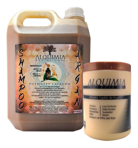 Shampoo X 5 Litros Y Mascara X Kg Argan Oil  Alquimia 0