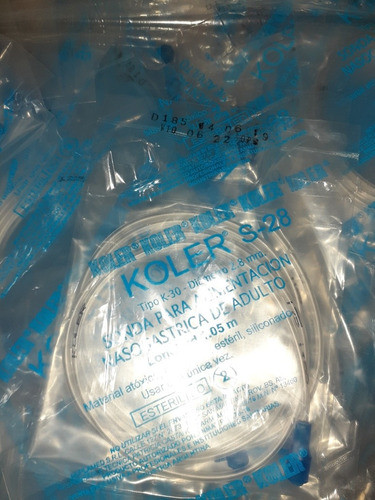 Sonda Alimentacion Nasogastrica Adulto Tipo K 30 Por 10 Unid 0