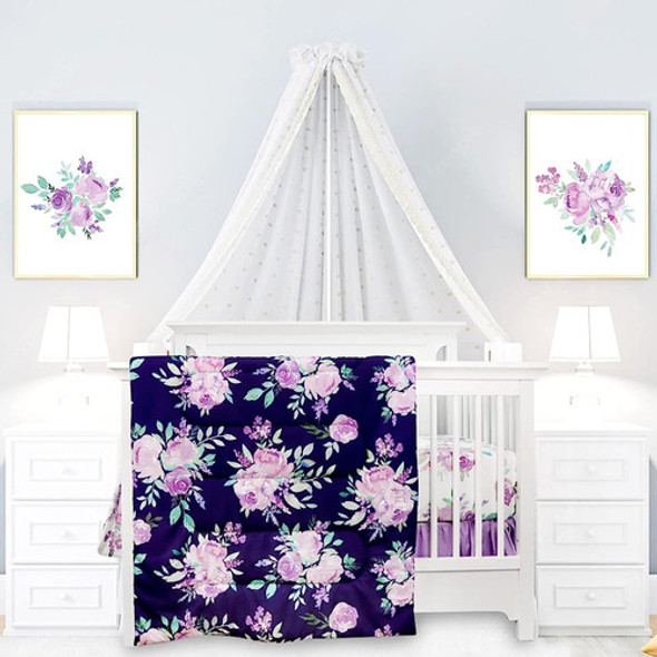 Tanofar 4 Piezas Juego De Cama De Cuna Para Niñas, Juego De 0 Tanofar 4 Piezas Juego De Cama De Cuna Para Niñas, Juego De 0