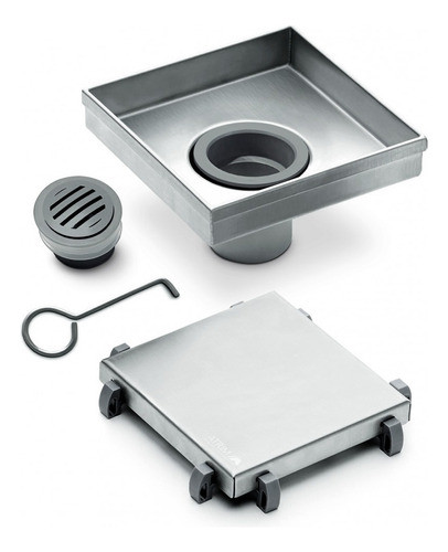 Desagüe Rejilla Atrim Anti Pelos Tapa Desmontable 15x15cm 0