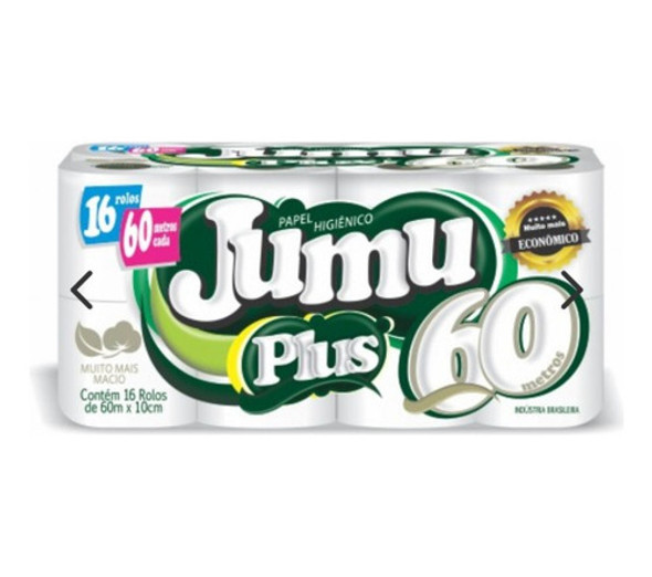 Papel Higiénico Jumu Plus Pack 16 Rollos X 60 Metros C/u 0