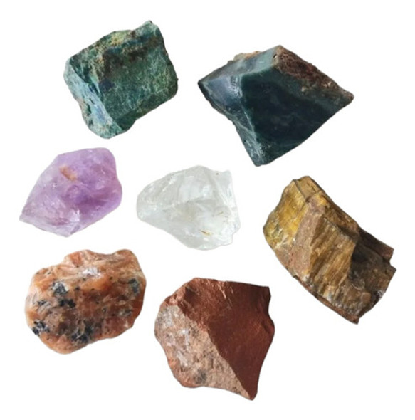 Set 7 Chakras En Bruto. Cristales Y Piedras Energéticas. 0