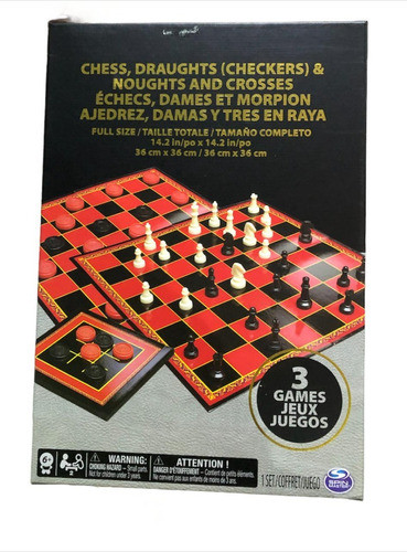 Ajedrez Damas 3 En Raya - Juegos De  Mesa - 3 Juegos En 1 1