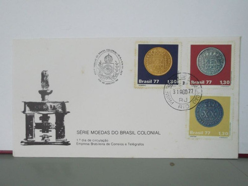 Envelope- Série Moedas Do Brasil Colonial - 1977 0