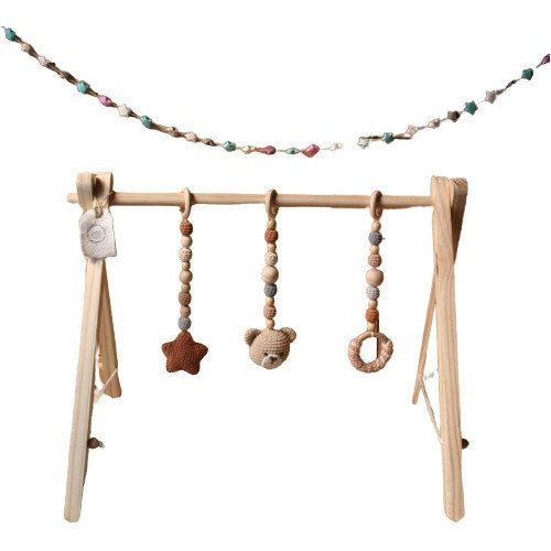 Gimnasio Montessori / Nórdico Para Bebés.en Madera Y Crochet 0