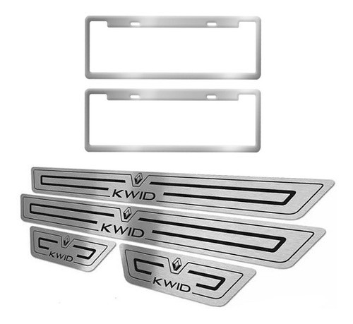 Cubre Zocalos + Kit Patente Cromado P/ Renault Kwid 0