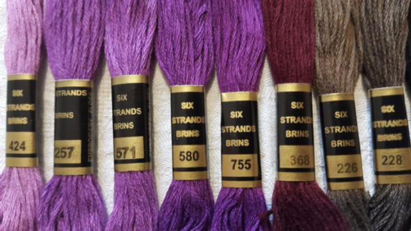 12 Hilos De Bordar 100% Algodón Mercerizado Calidad Premium 1