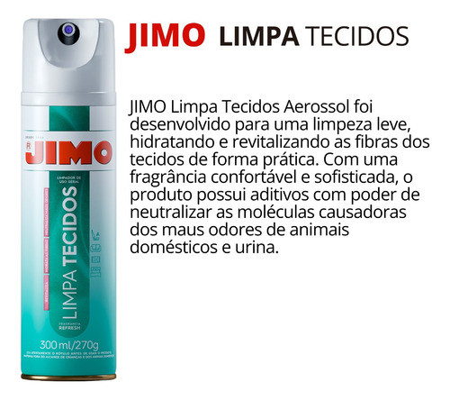 Limpa Tecidos Jimo 300ml Hidrata Revitaliza 1
