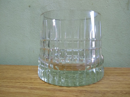 Balde Para Hielo De Cristal Tallado Pesado Antiguo Muy Bueno 0