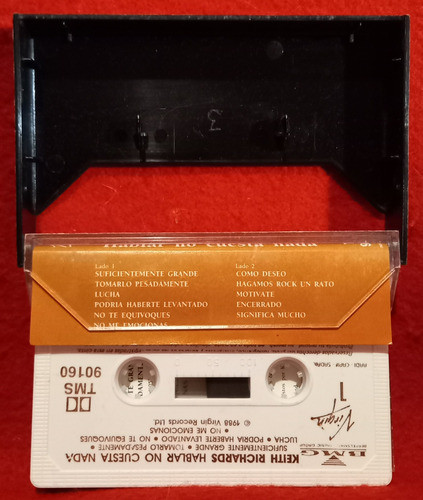 Keith Richards Hablar No Cuesta Nada Cassette Virgin 1988 1