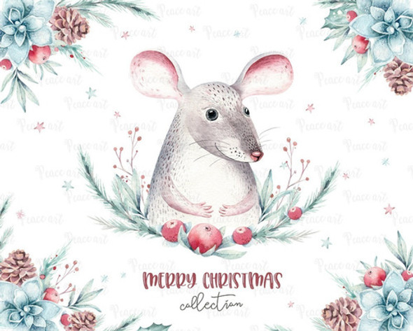 Cliparts Png Ratoncito En Navidad Acuarela Watercolor Pa41 0