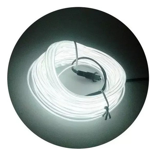 Fio De Led Tipo Neon  Painel Interior Carro 5m Branco 1