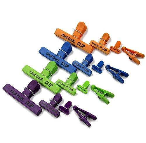 Chef Craft 42024 Juego De Clip De Bolsa, Verde / Azul / Nara 0