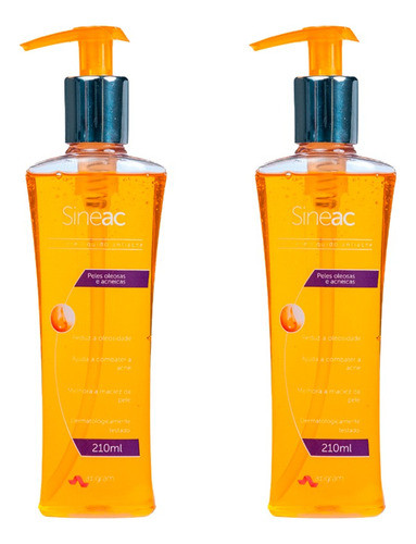 Kit 2 Sineac Sabonete Líquido Antiacne 210ml 0