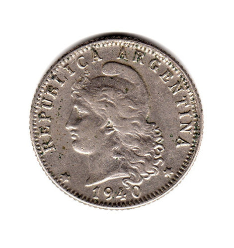 Moneda Argentina Niquel 20 Centavos 1940 Ex 0