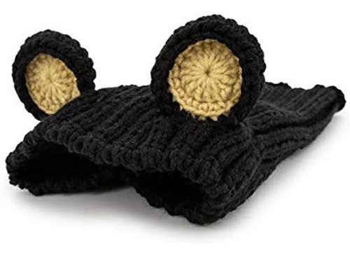 Zoo Snoods The Original Knit Black Bear Perro Snood 1
