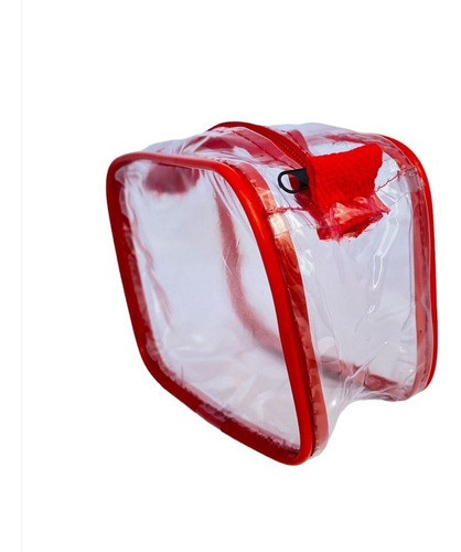 Mini Necessaire E Transparente Vermelha 15x12 Multiuso 1