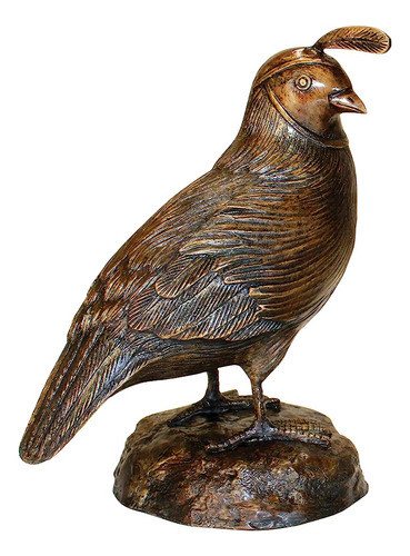 Diseño Toscano Pn6676 Hembra California Quail Solid Cast Bro 0