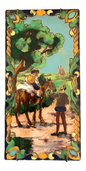 Cuadro Azulejo Quijote Triana Sevilla Siglo Xix Ramos Rejano 0