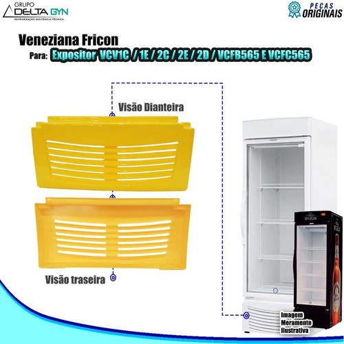 Veneziana Rodapé Carenagem In Fricon Vcv1c 65,8x31,8 Amarelo 1