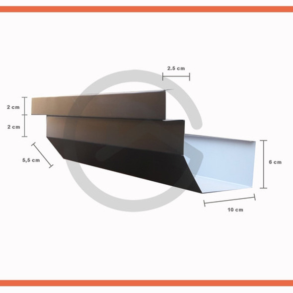 Combo Kit Canaleta Hogar Americana Jardin 3 Mts Pintado Negr 1